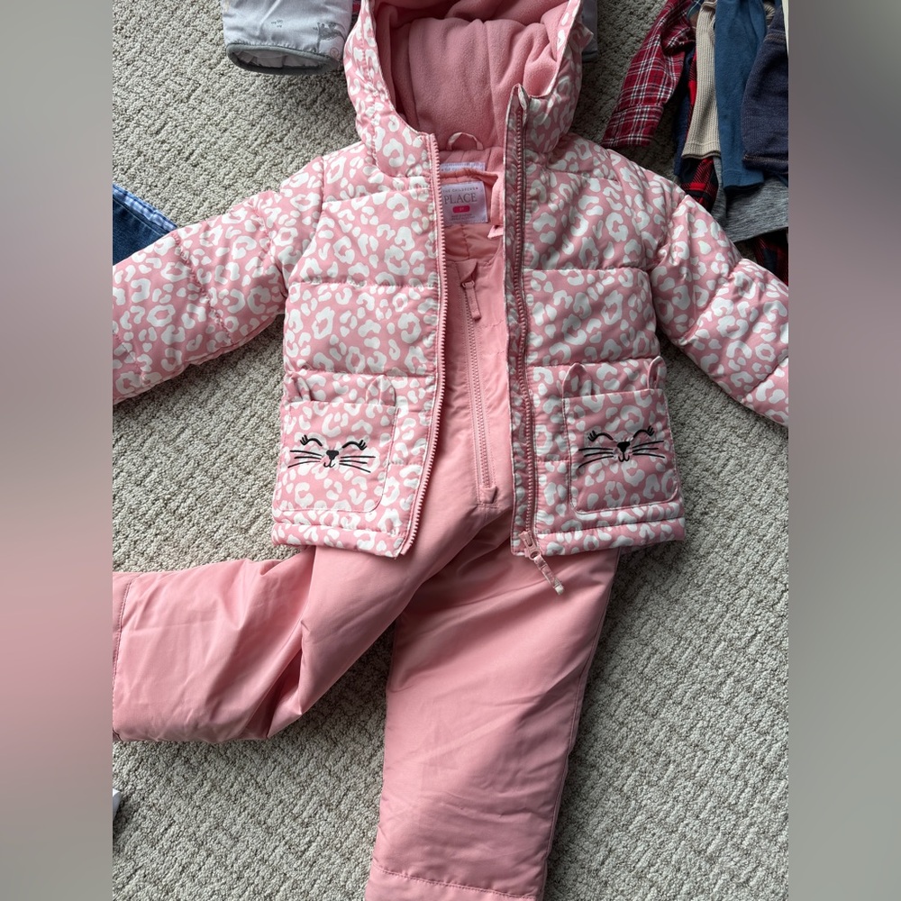 The Children's Place Pink Leopard Kids Matching Set